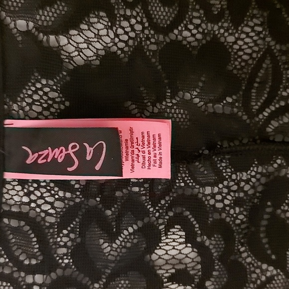 Lace Shorts Romper/ Black/ Sz L/Floral/ Long Sleeved/ See Through/ Sexy/ NWOT/ - Picture 2 of 6